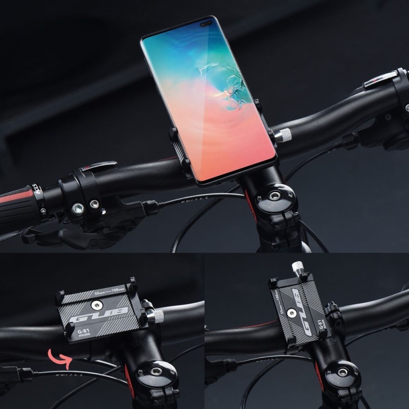 Uchwyt aluminiowy na kierownicę GUB G81 - Czarny