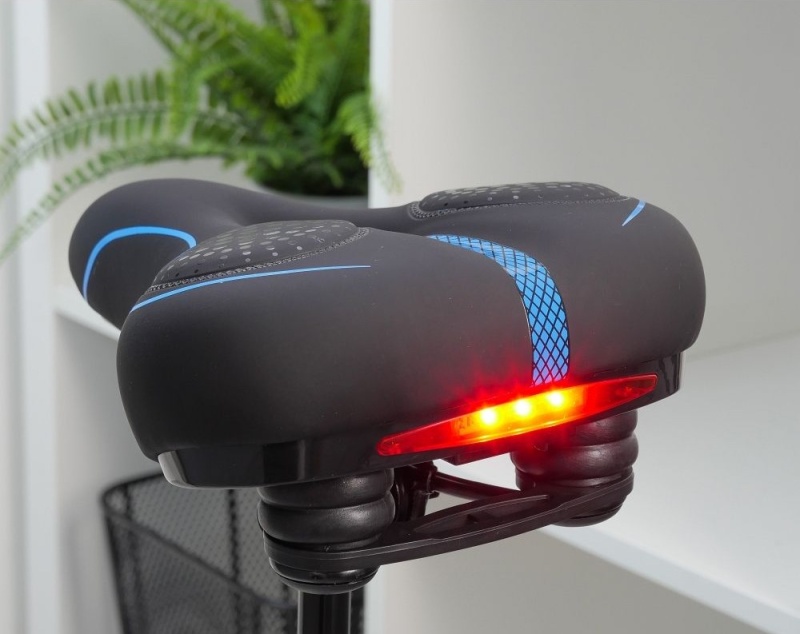 Siodełko rowerowe ERGO Comfort z wbudowaną lampką LED