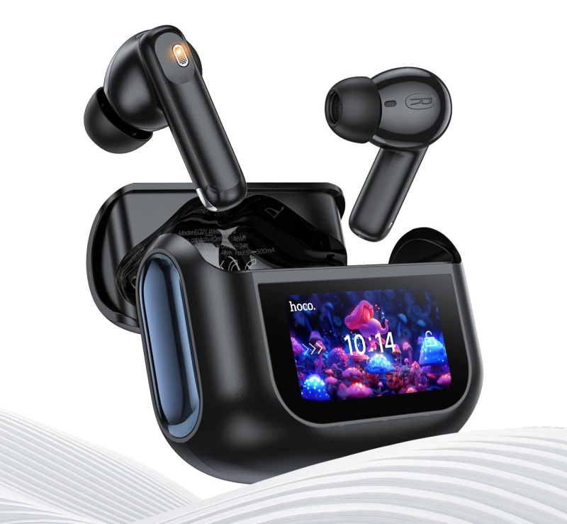 Słuchawki bezprzewodowe douszne Hoco z ekranem TWS ANC ENC EQ21