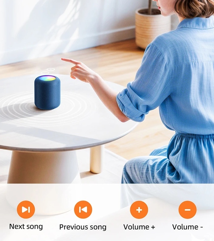 Głośnik przenośny Hoco HC30 - LED - 1800 mAh - BT 5.4 - Szary