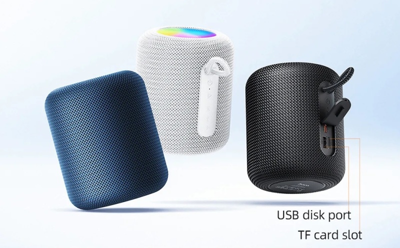 Głośnik przenośny Hoco HC30 - LED - 1800 mAh - BT 5.4 - Szary