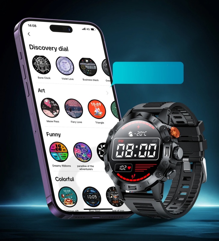 Smartwatch Hoco Y20 1,53" IP68 z funkcją rozmowy - Srebrny