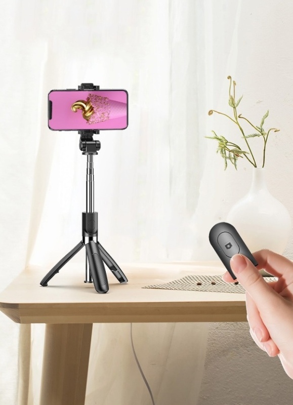 Selfie stick XO SS08 z pilotem Bluetooth i tripodem