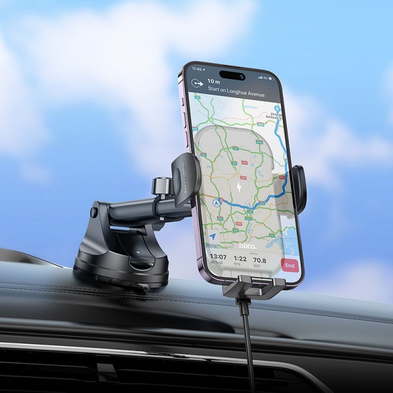 Uchwyt samochodowy na telefon indukcyjny Hoco HW5 15W