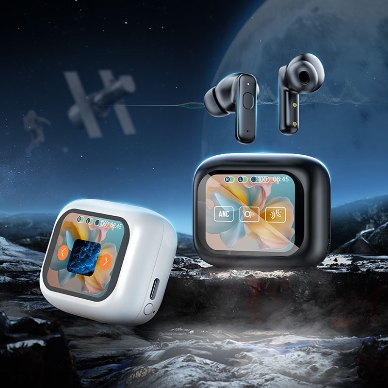 Słuchawki bezprzewodowe ANC LY30 z dotykowym ekranem LCD