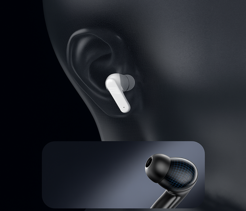 Słuchawki bezprzewodowe ANC LX-10 z dotykowym ekranem + ANC ENC - Fioletowe