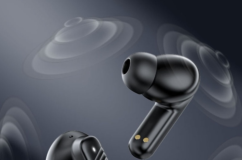 Słuchawki bezprzewodowe ANC LX-10 z dotykowym ekranem + ANC ENC - Fioletowe