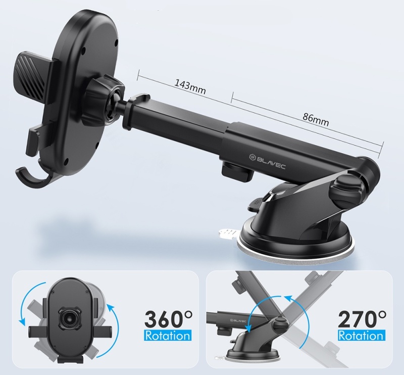 Uchwyt samochodowy z wysuwanym ramieniem Blavec BH-08