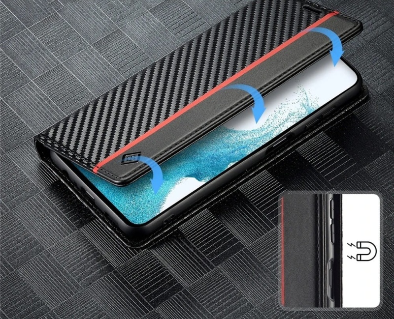 Etui Carbon Fiber Wallet do Samsung Galaxy S25 FE
