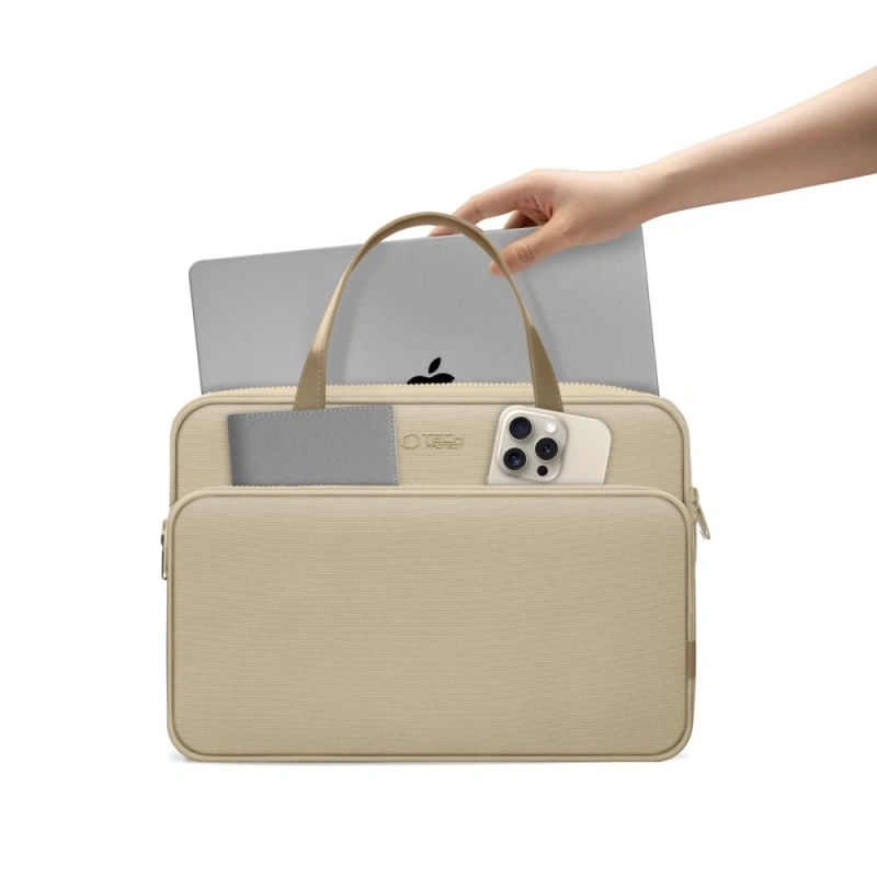Torba Tech-Protect Carrying Bag na laptopa 15-16" - beżowa