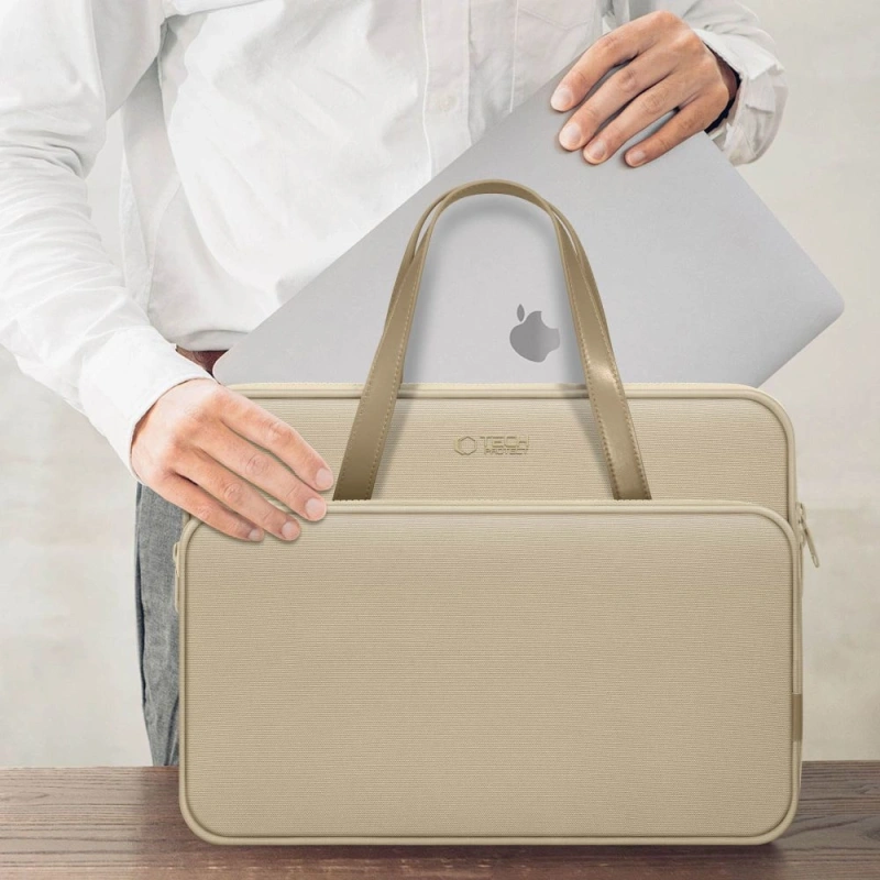 Torba Tech-Protect Carrying Bag na laptopa 15-16" - beżowa