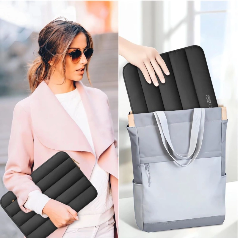 Torba Tech-Protett Fluffy na laptopa 13-14 - czarna