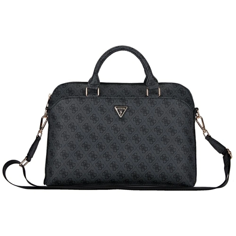 Torba Guess 4G Zipper Pocket Triangle Logo na laptopa 15" - Czarny