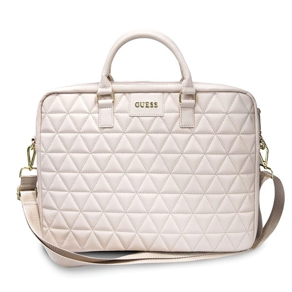 Torba Guess Quilted na laptopa 16" - Różowa