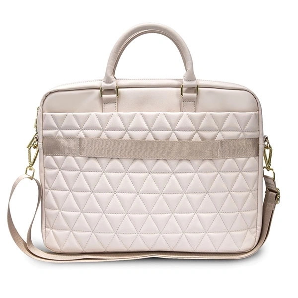 Torba Guess Quilted na laptopa 16" - Różowa