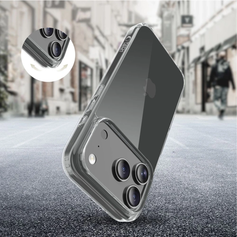 Etui Tech-Protect FlexAir Hybrid do iPhone 17 Pro - Przezroczyste