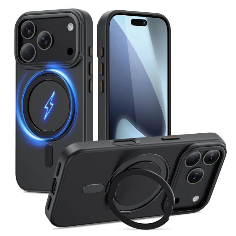 Etui Tech-Protect MagRing MagSafe do Apple iPhone 17 Pro - Czarny