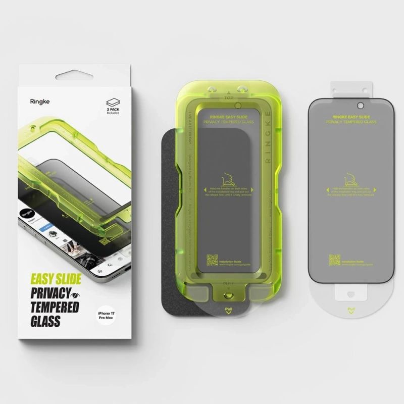 2x Szkło prywatyzujące Ringke Easy Slide 2-pack do iPhone 17 Pro