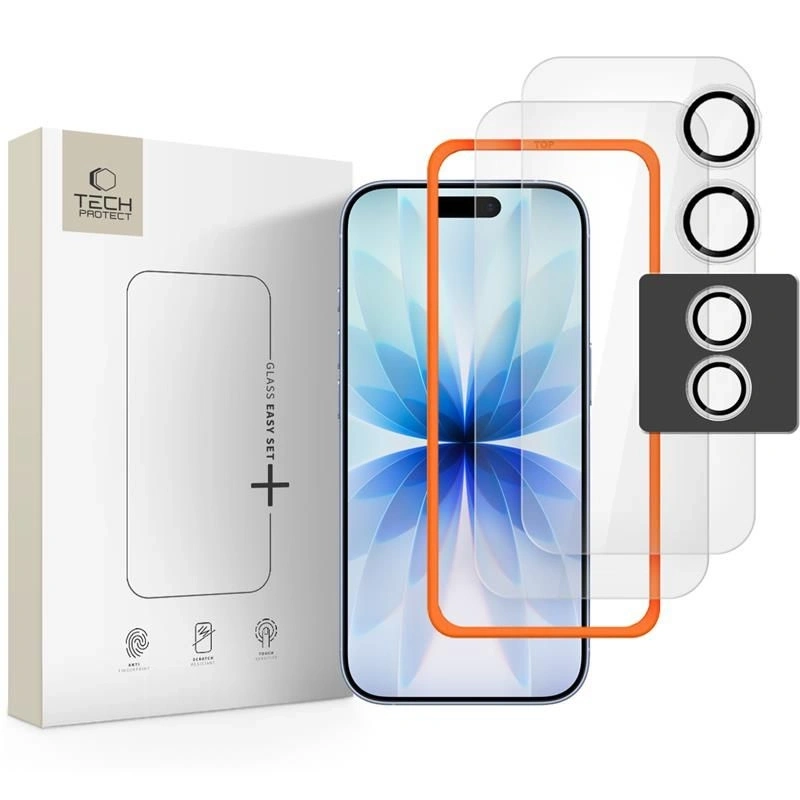 Szkło Tech-Protect Easy Set+ 3-pack do Apple iPhone 17