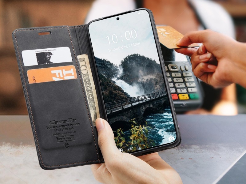 Etui z klapką CaseMe Soft do Xiaomi 15T Pro - Czarny