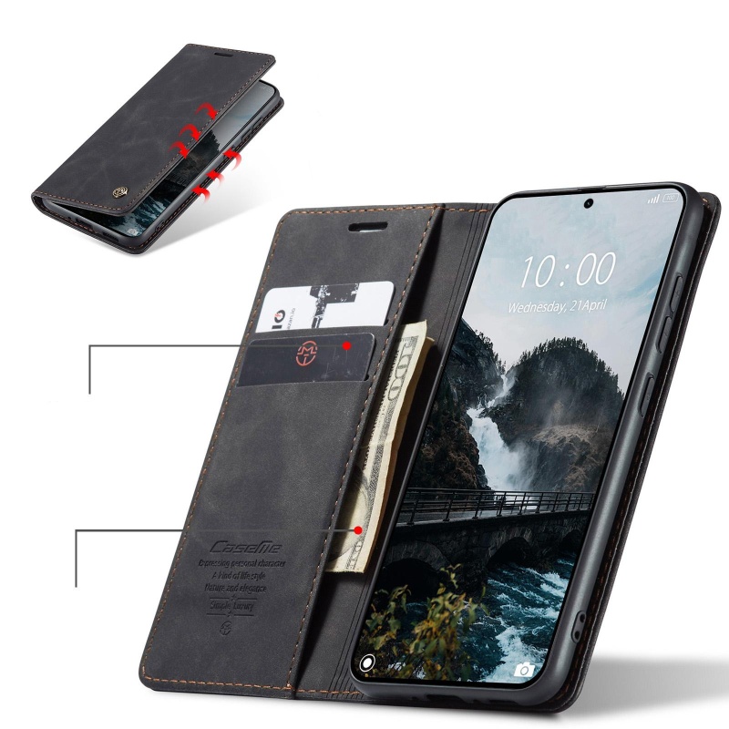 Etui z klapką CaseMe Soft do Xiaomi 15T Pro - Czarny