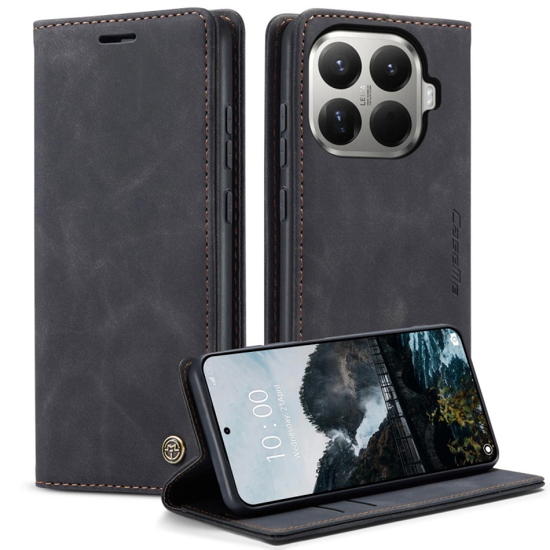 Etui z klapką CaseMe Soft do Xiaomi 15T Pro - Czarny