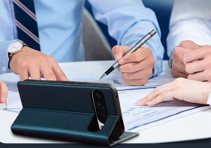 Etui portfelowe LC.IMEEKE do Google Pixel 9 / 9 Pro - Niebieski