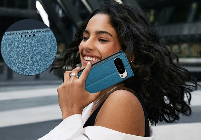 Etui portfelowe LC.IMEEKE do Google Pixel 10 / 10 Pro - Niebieski