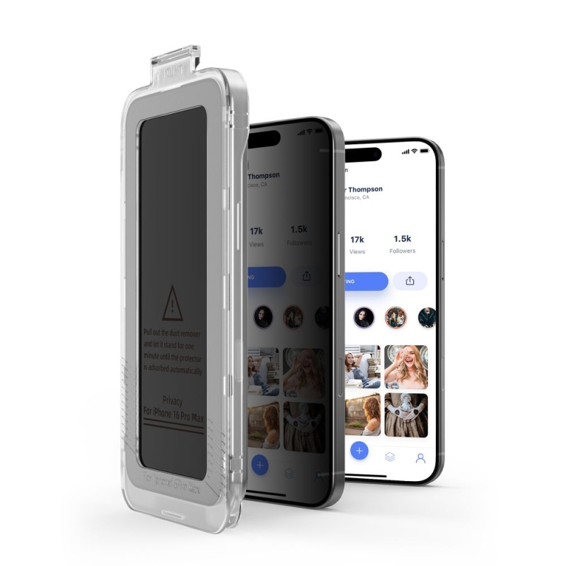 2x Szkło hartowane Tech-Protect Quick SET SPY+ do Apple iPhone 16 Pro