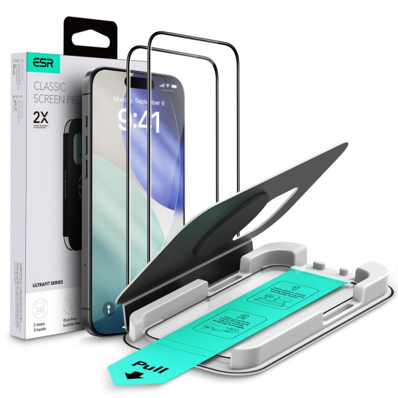 2x Szkło hartowane ESR UltraFit 2-pack do Apple iPhone 16 Pro
