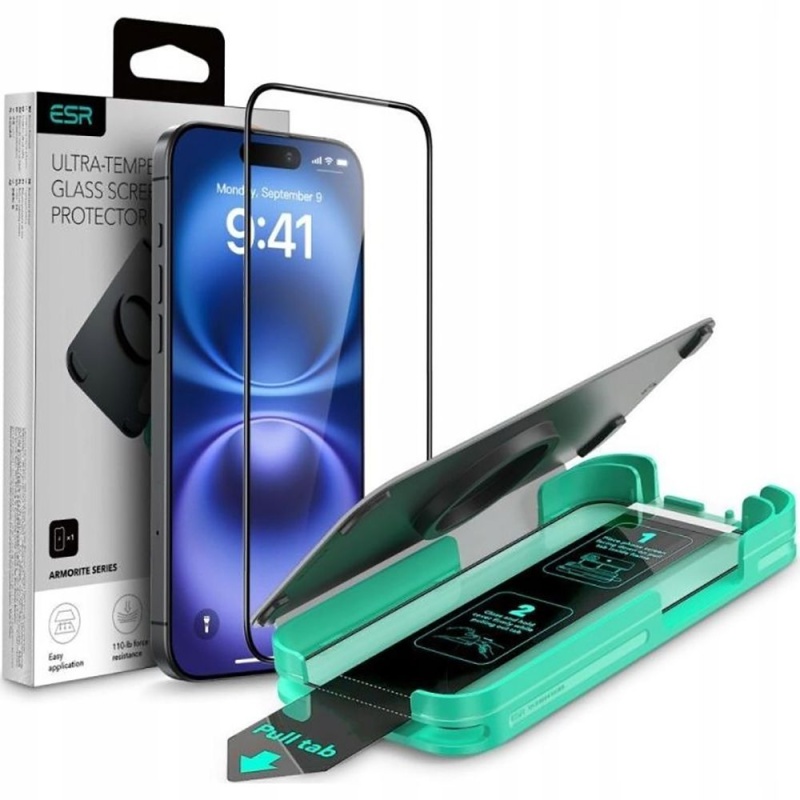 Szkło hartowane na ekran ESR Armorite do Apple iPhone 16 Pro