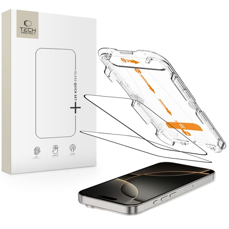 2x Szkło hartowane Tech-Protect-QUICK SET+ do Apple iPhone 16 Pro