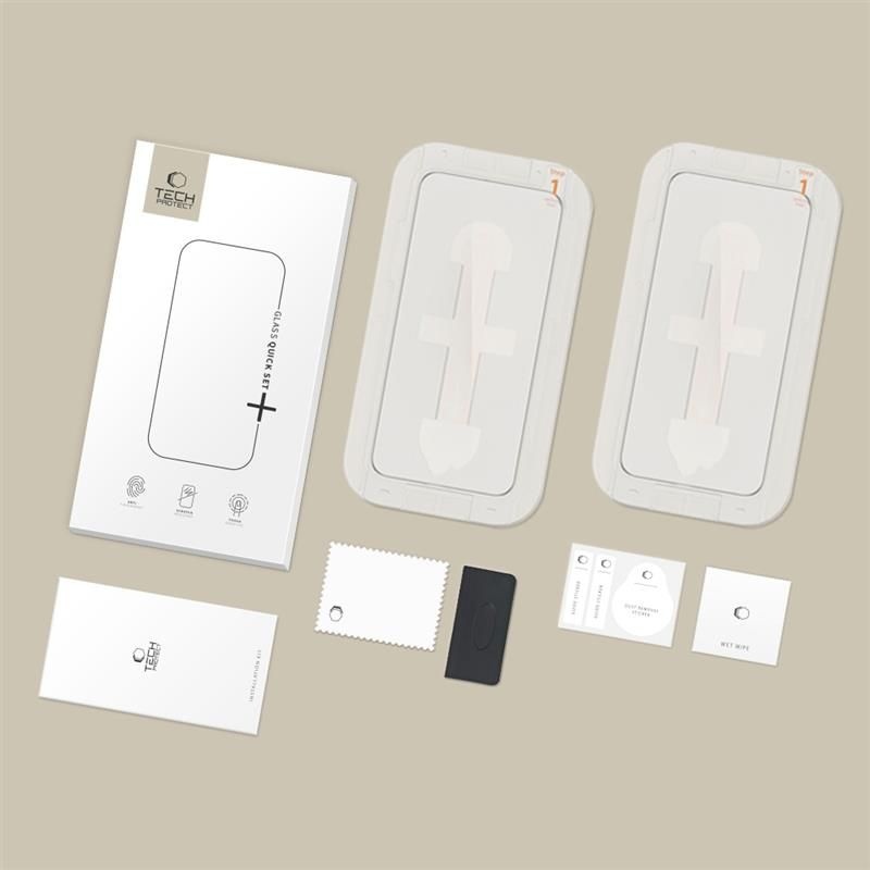 2x Szkło hartowane Tech-Protect-QUICK SET+ do Apple iPhone 16 Pro