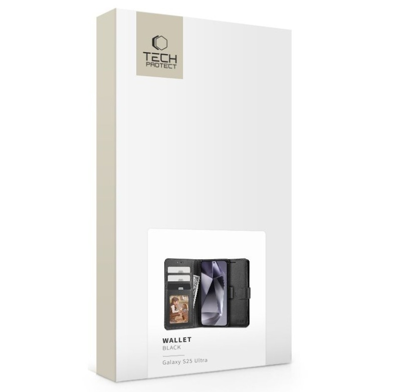 Etui Tech-Protect Wallet do Samsung Galaxy S25 Ultra - Czarny