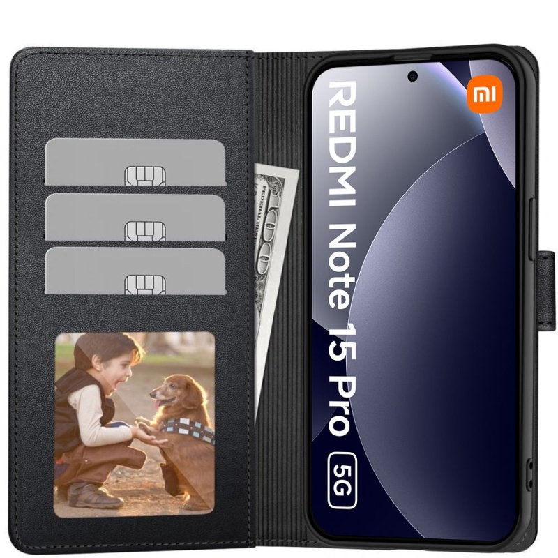 Etui TECH-PROTECT Wallet do Xiaomi Redmi Note 15 Pro - Czarny