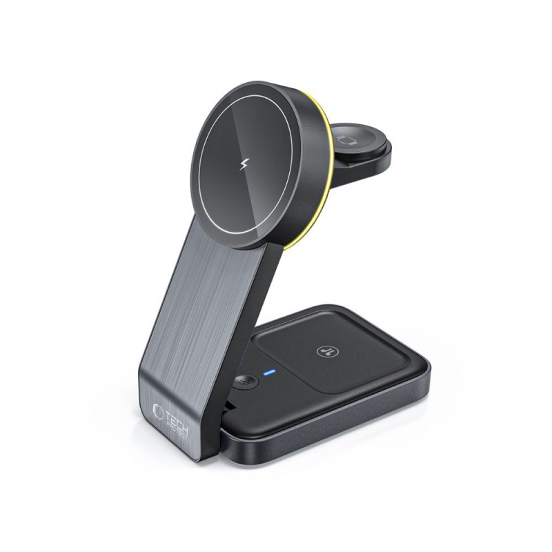 Ładowarka bezprzewodowa TECH-PROTECT QI 15W-A28 3in1 - Czarna