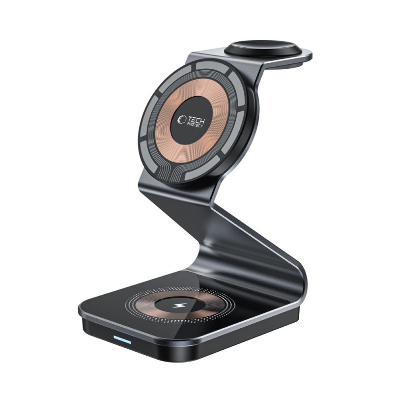 Ładowarka bezprzewodowa TECH-PROTECT QI 15W-A29 3in1 - Czarna
