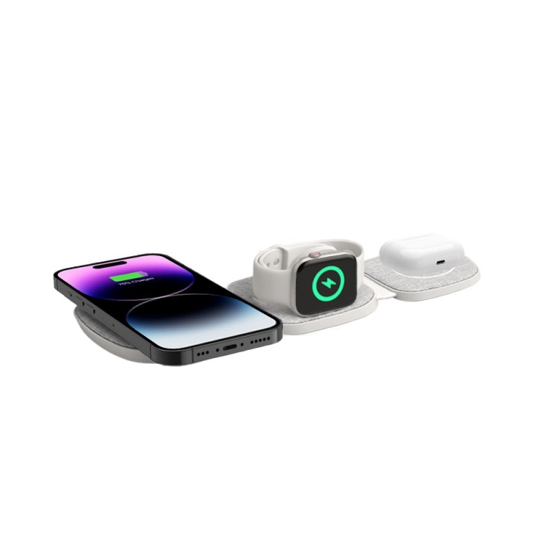 Ładowarka bezprzewodowa TECH-PROTECT A32 MagSafe 3in1 - Szara