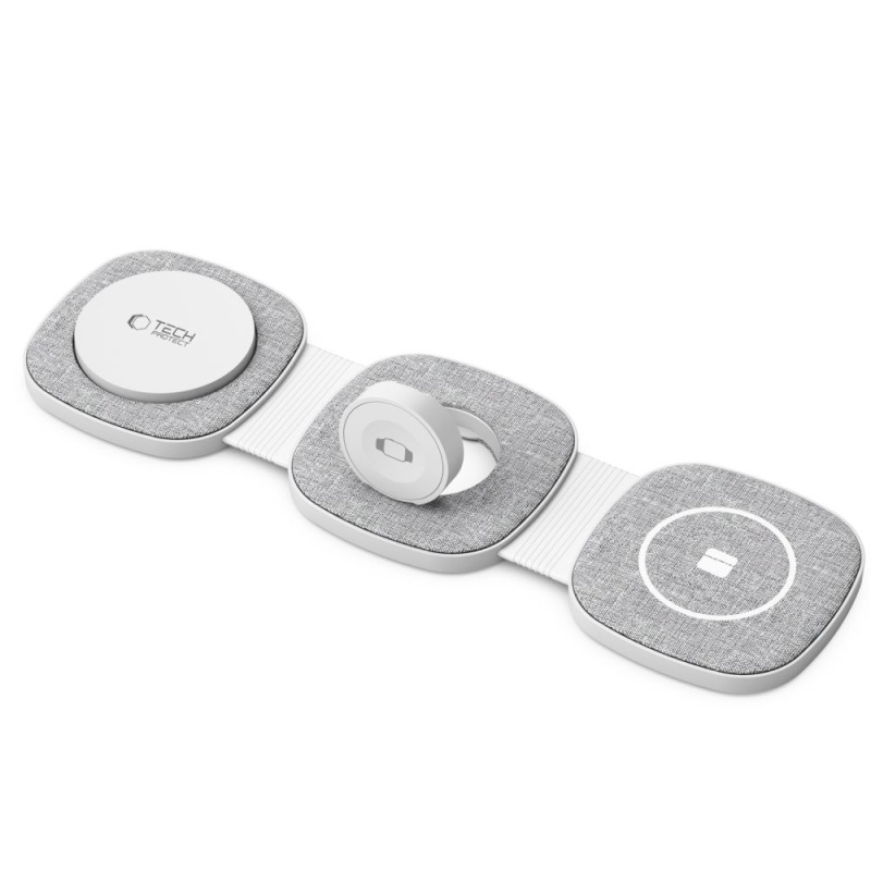Ładowarka bezprzewodowa TECH-PROTECT A32 MagSafe 3in1 - Szara