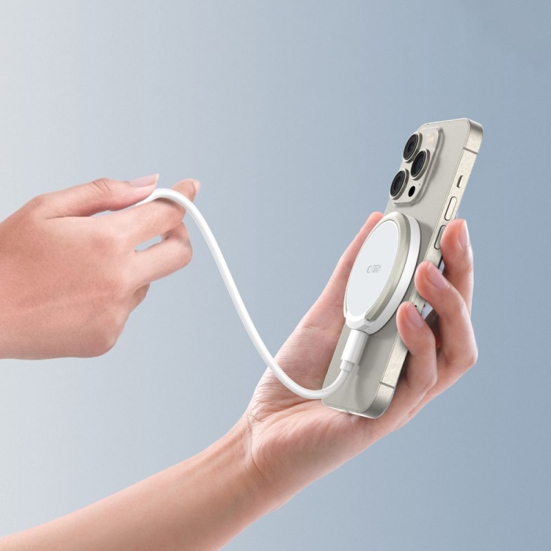 Ładowarka bezprzewodowa TECH-PROTECT MagSafe QI 15W-A33 - Biała