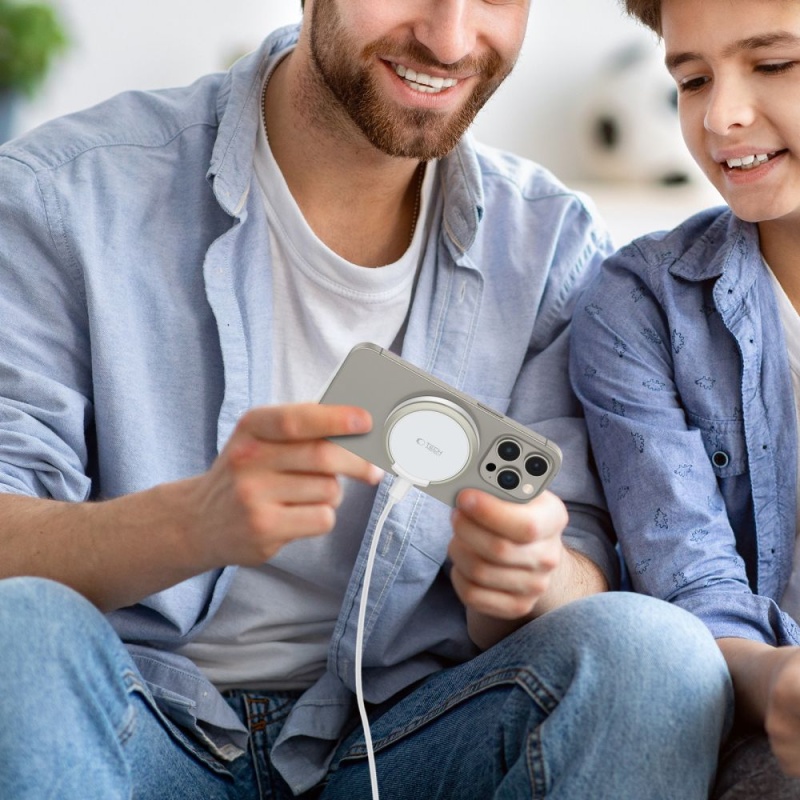 Ładowarka bezprzewodowa TECH-PROTECT MagSafe QI 15W-A33 - Biała