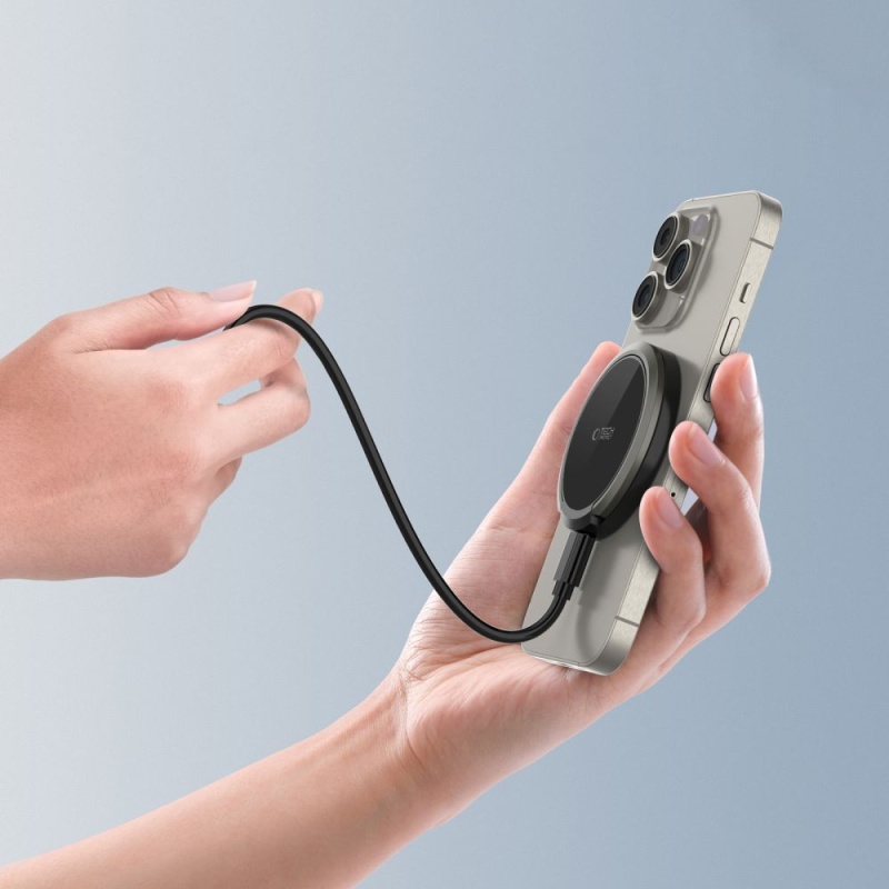 Ładowarka bezprzewodowa TECH-PROTECT MagSafe QI 15W-A33 - Czarny