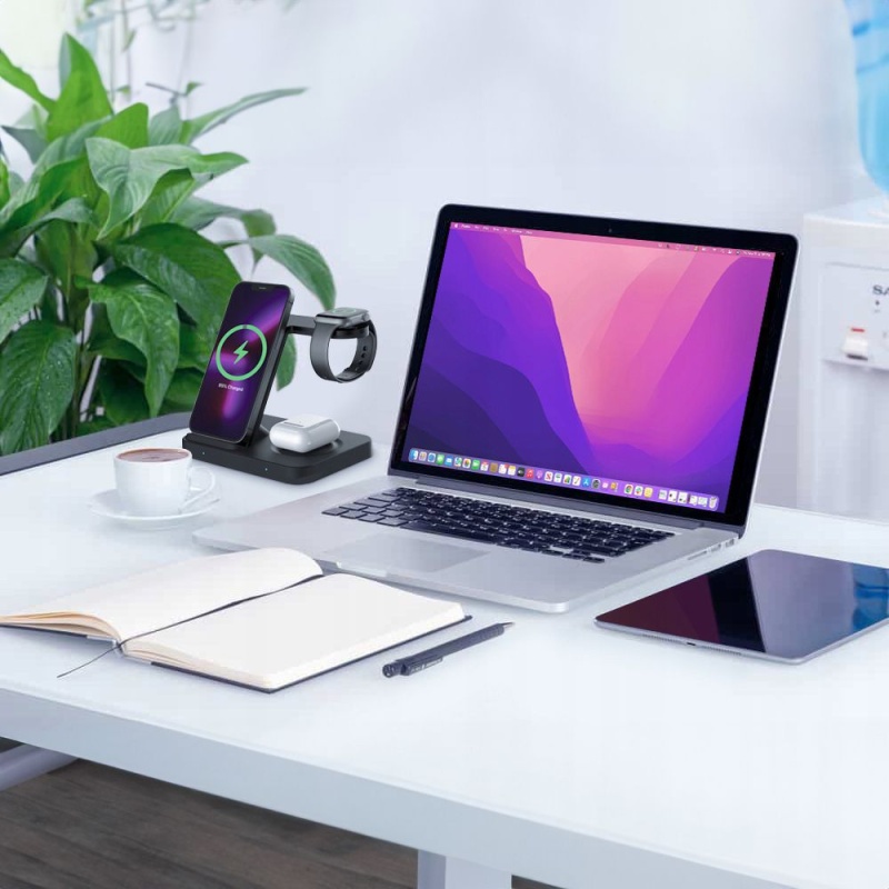 Ładowarka bezprzewodowa TECH-PROTECT MagSafe QI 15W-A37 - Czarny