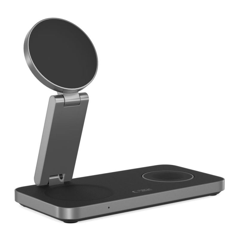 Ładowarka bezprzewodowa TECH-PROTECT MagSafe 3in1 QI 15W-A47 - Czarny