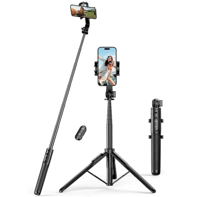 Selfie stick / kijek teleskopowy ze stojakiem i pilotem 1.5m Ugreen LP586