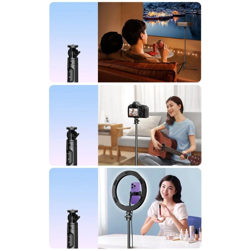 Selfie stick / kijek teleskopowy ze stojakiem i pilotem 1.5m Ugreen LP586