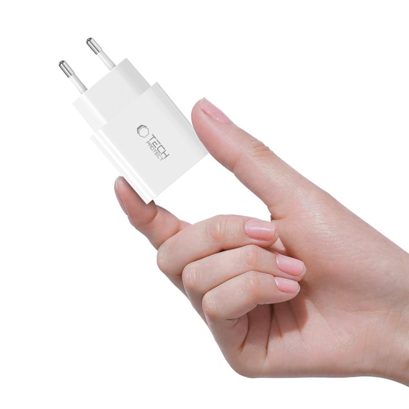 Ładowarka TECH-PROTECT C20W PD 20W / QC3.0 + kabel USB C
