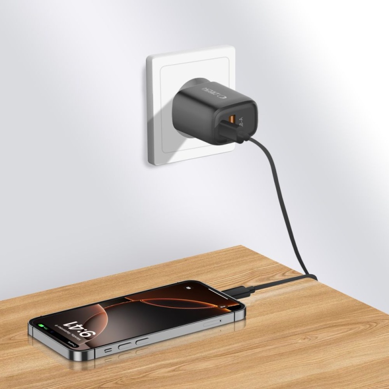 Ładowarka TECH-PROTECT C20W 2x USB PD 20W / QC3.0 - Czarna