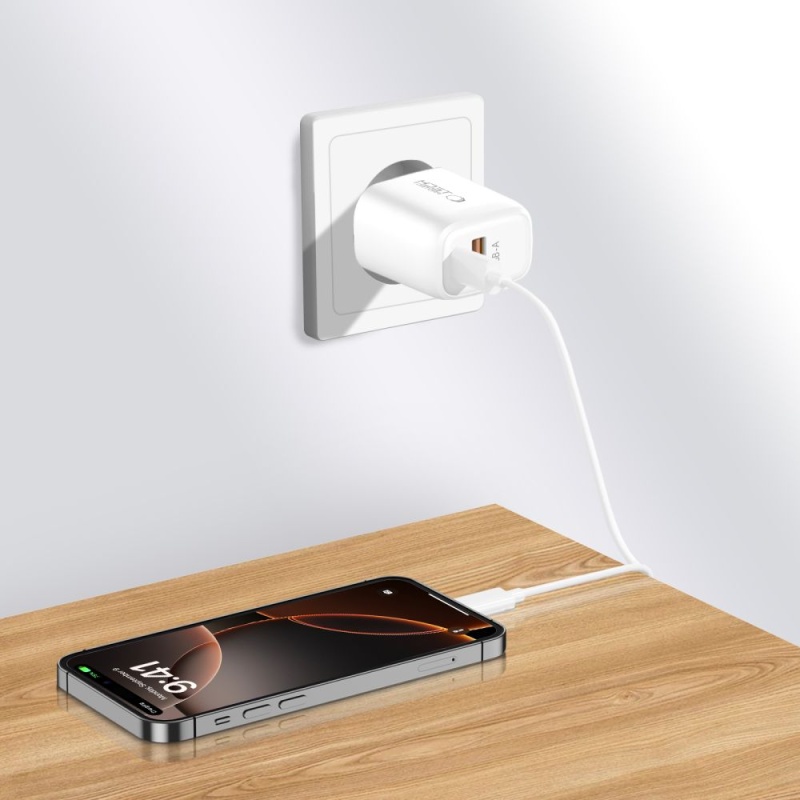Ładowarka TECH-PROTECT NCA30 2x USB PD 20W / QC3.0 + kabel USB C