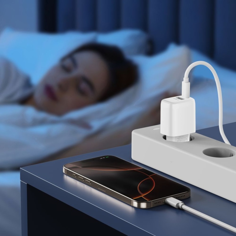 Ładowarka TECH-PROTECT NCA30 2x USB PD 20W / QC3.0 + kabel USB C